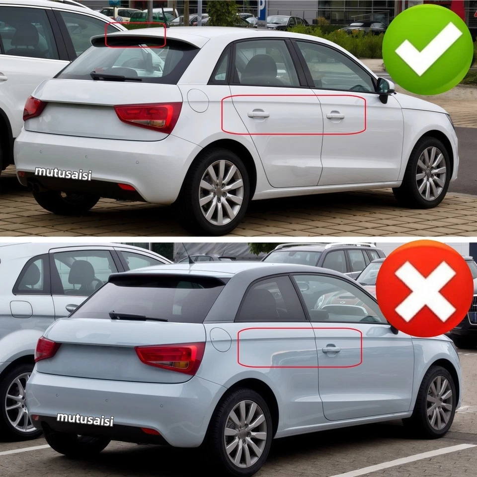 Per AUDI A1 Sportback MK1 (5-porte) 8X Spoiler tetto posteriore ala lucido nero - Imagen 3 de 4