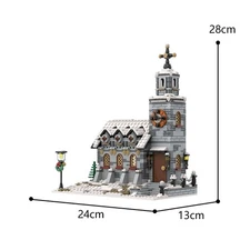 Hot Sale MOC-58208 Little Winter Church Model 1077 for Winter Village