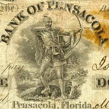 FL $1 The Bank of PENSACOLA Florida May 11, 1840 Haxby FL-50 G4a Benice 16