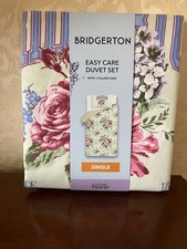 NEW Bridgerton 2026 High Society Green Floral Blooms Reversible Duvet Cover Set