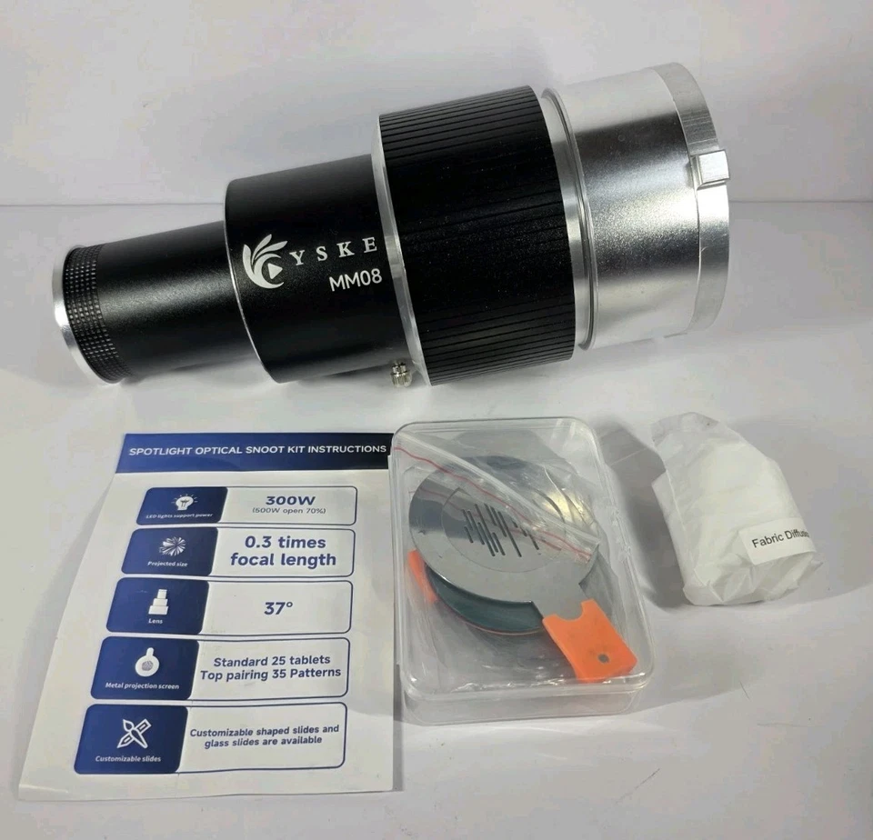 Professional Optical Snoot Attachment - Bowens Mount Spotlight Projector with 35 - Image 2 of 4