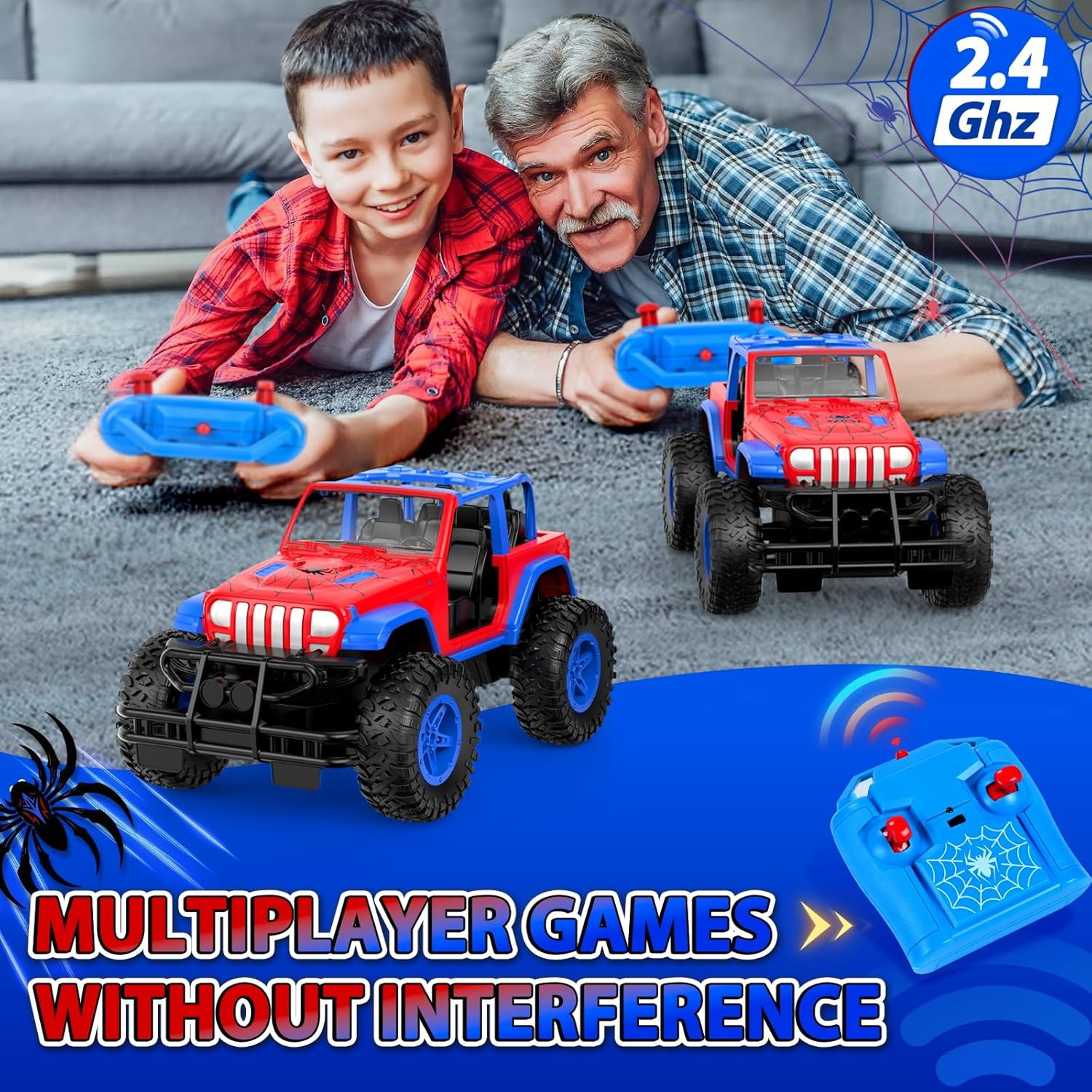 Spider Remote Control Car for Kids, RC Car for Boys, 2.4Ghz off Road RC Trucks, 