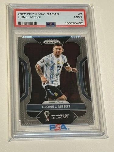 2022 Panini Prizm World Cup Qatar - Lionel Messi #7 PSA 9