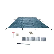 Pool Safety Cover For 12 × 24Ft Rectangle Underground Safety Pool Cover Green