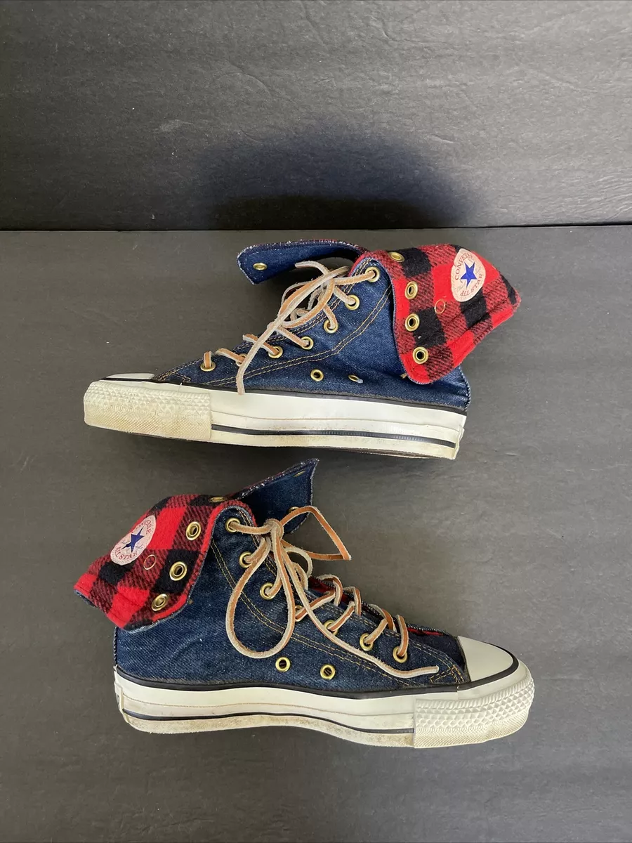 Skadelig tvetydig Lad os gøre det Vintage Converse XXHI Fold Down DENIM Made in USA Shoes Size 4.5 Men | eBay