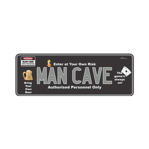 Novelty Number Plate - Man Cave (Graphics) - AUS Licence Plate Sign - Picture 1 of 1