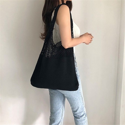 Shoulder Bags Large Capacity Womens Hollow Woven Summer Braid Handbags Vintage - Picture 5 of 27
