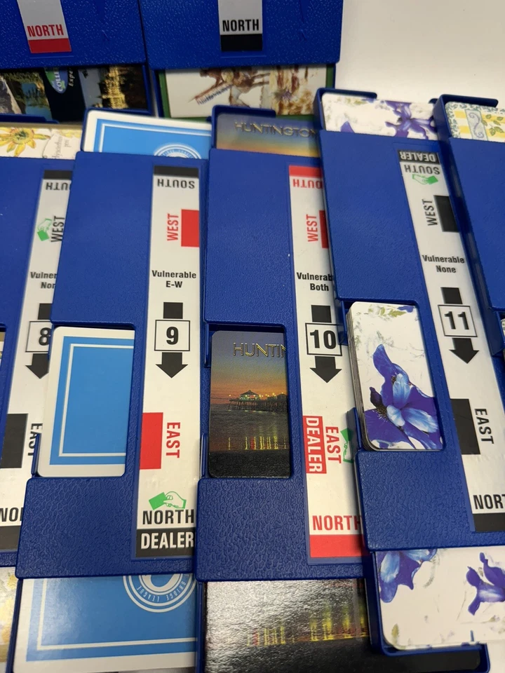 Juego completo de 32 tarjeteros de plástico Baron Barclay de colección azul Foto 4 de 4