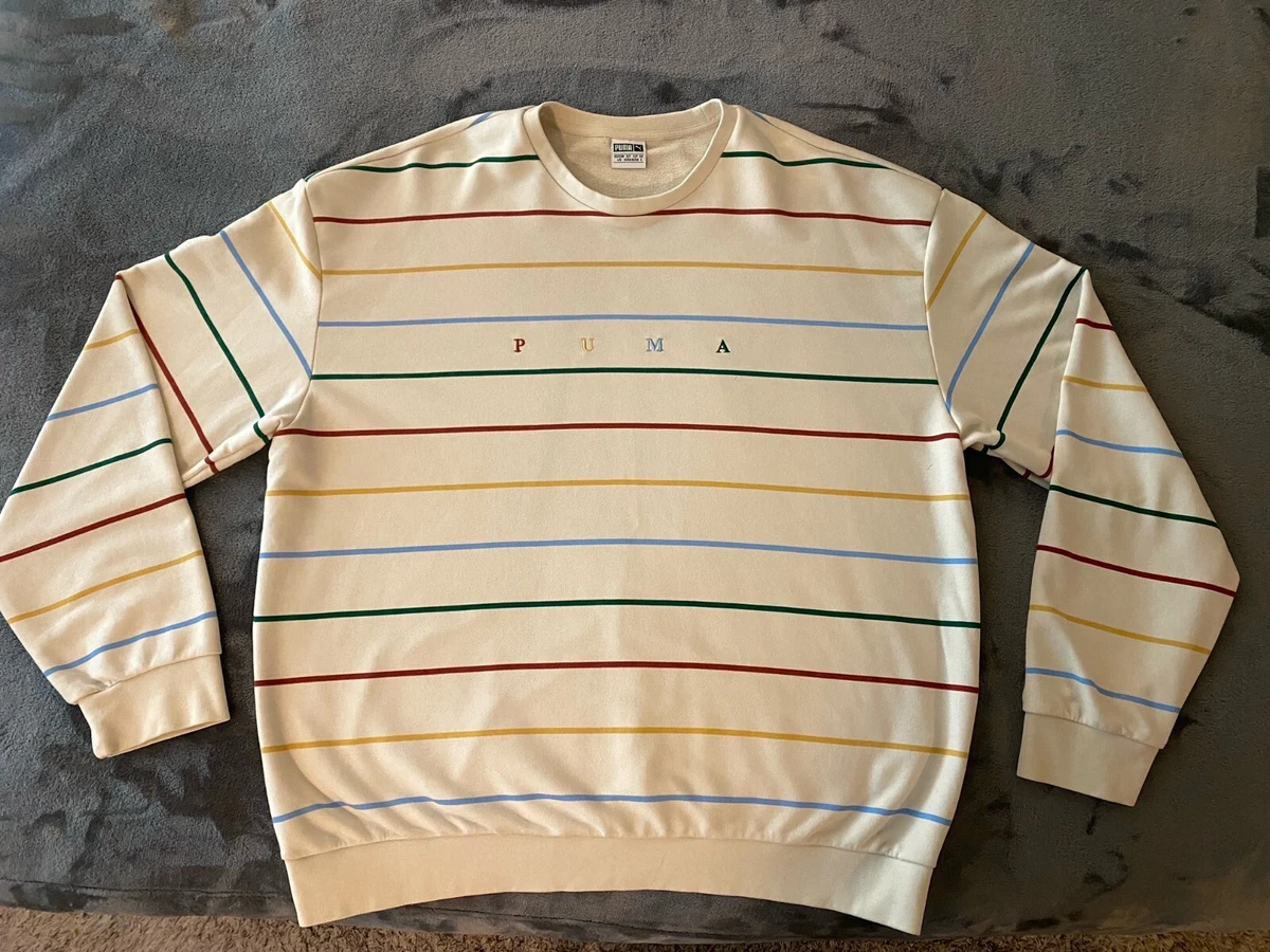 Puma striped sweatshirt sale