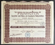 &rdquo;FRANCITA&rdquo; &ndash; Soci&eacute;t&eacute; de Films en Couleurs Naturelles, Part 1932