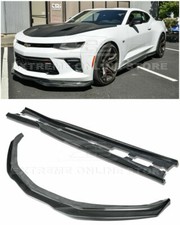 Eos For 16-up Camaro T6 Style Carbon Fiber Front Splitter Lip Side Skirt Panel Eos For 16-up Camaro T6 Style Carbon Fiber Front Splitter Lip Side Skirt Panel