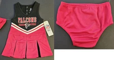 Baby Girl Size 18 Months Cheerleader Outfit 2-Piece Set NFL Atlanta Falcons Red