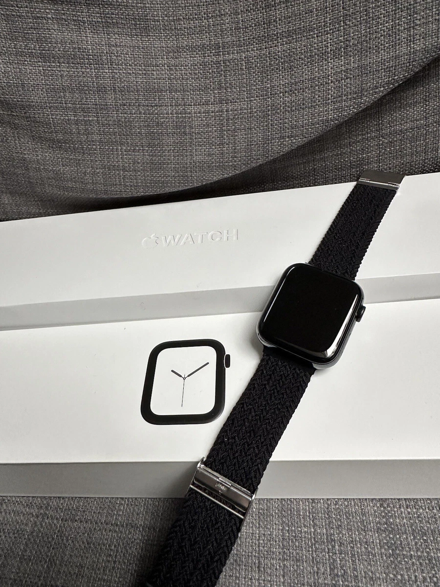 Apple Watch Series 4 44mm Edelstahl Space Black GPS+CEL Gewebeband 