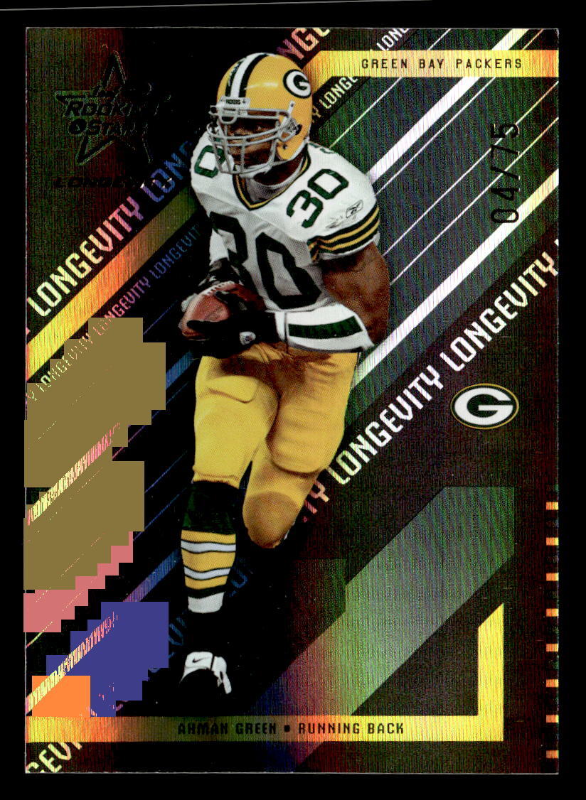2004 Leaf Rookies & Stars Longevity #33 Ahman Green Black #/75