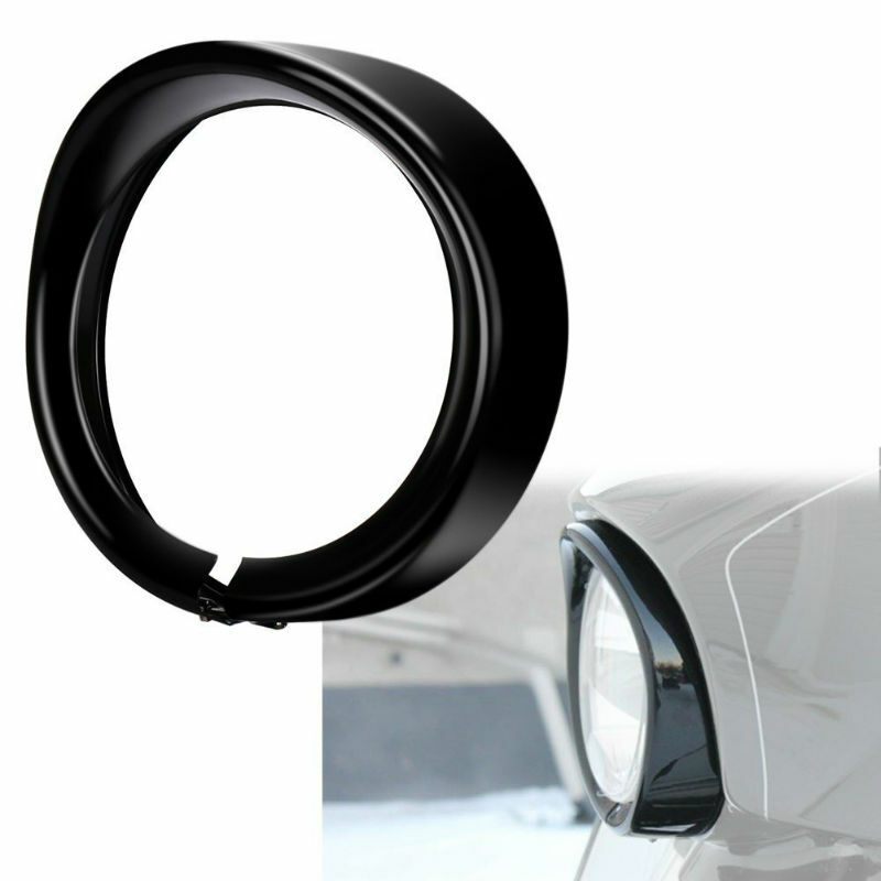 7" Inch Black Headlight Trim Ring Bezel For Motors Touring Road King