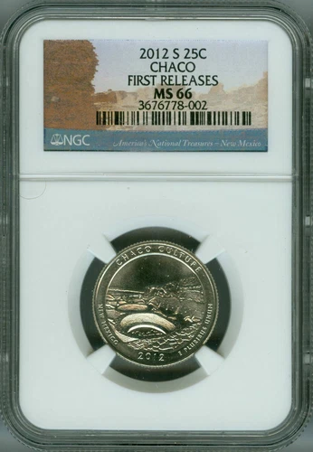2012 S CHACO CULTURE PARKS QUARTER NGC MS66 FR LOW MINTAGE *