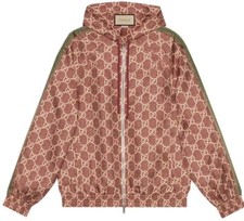 Gucci Silk GG Supreme Print Jacket Sweet Berries / Rose Size XS