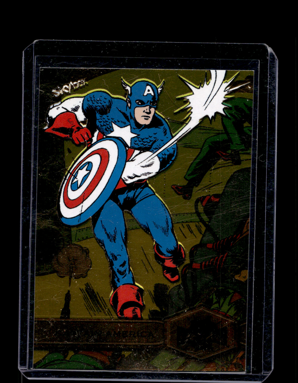 2022 Marvel Metal Universe Spider-Man - Gold Light FX #116 Captain America