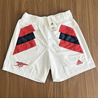 🔥NEW Adidas Arsenal Football Club AFC Icon Shorts Mens XXL White
