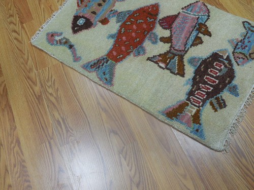 VGE DY MODERND HUNTING FISH(MAHI)SEA DESIGND FINE QUALITY 2x3 RUG - Picture 9 of 13