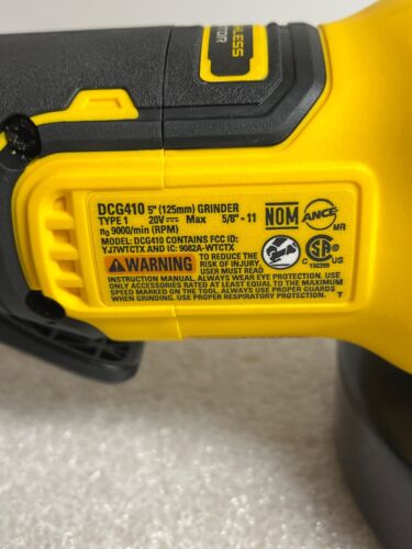 DEWALT 20V MAX XR Brushless 5" Grinder Tool Only DCG410B Made in Mexico - Picture 2 of 6