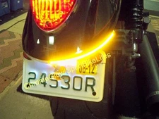 Kawasaki Mean Streak Fender Eliminator Turn Signal Kit - Amber LEDs, Smoked Lens