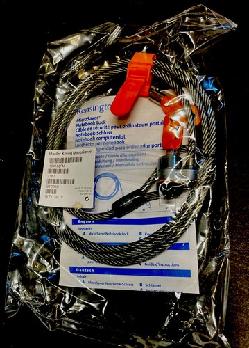 Kensington K64186FM Master Keyed MicroSaver Notebook Cable Lock BRAND NEW SEALED - Picture 2 of 4
