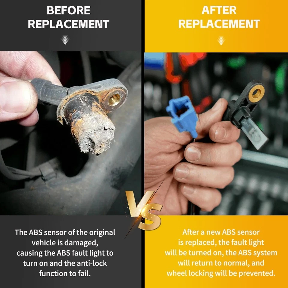 2x OE ABS Wheel Speed Sensor Rear Right & Left Kit For Toyota Corolla 2003-2013 Foto 3 de 4