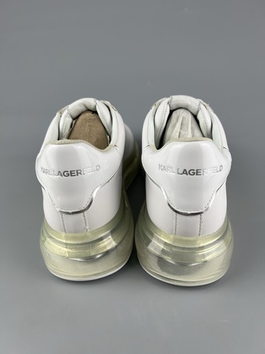 US 10 Karl Lagerfeld Iconic 3D Logo Women's White Leather Sneakers KL62630N-01S - Picture 3 of 10