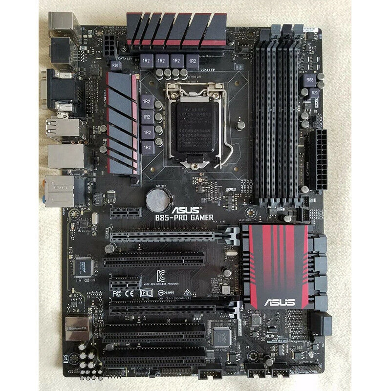 For ASUS B85 PRO GAMER System Board LGA1150 4 DDR3 32GB VGA DVI