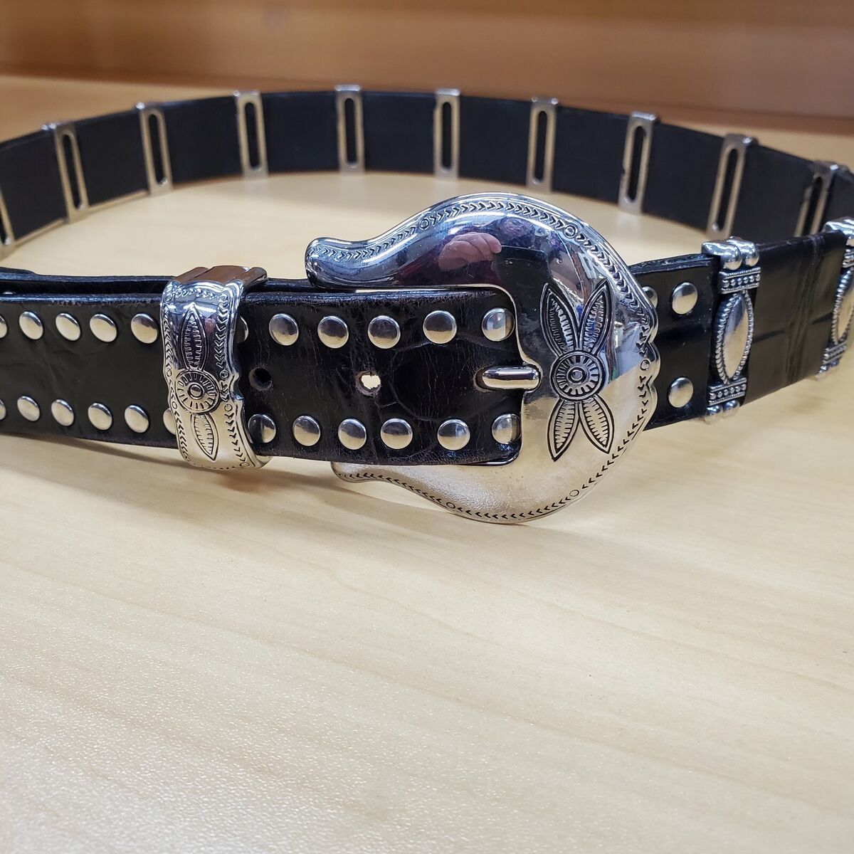Vintage Western Metal Design Belt ベルト 珍しい メンズ