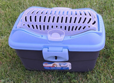 Kleintier Transportbox, blau, 32 x 20 x 22 cm - sehr guter Zustand