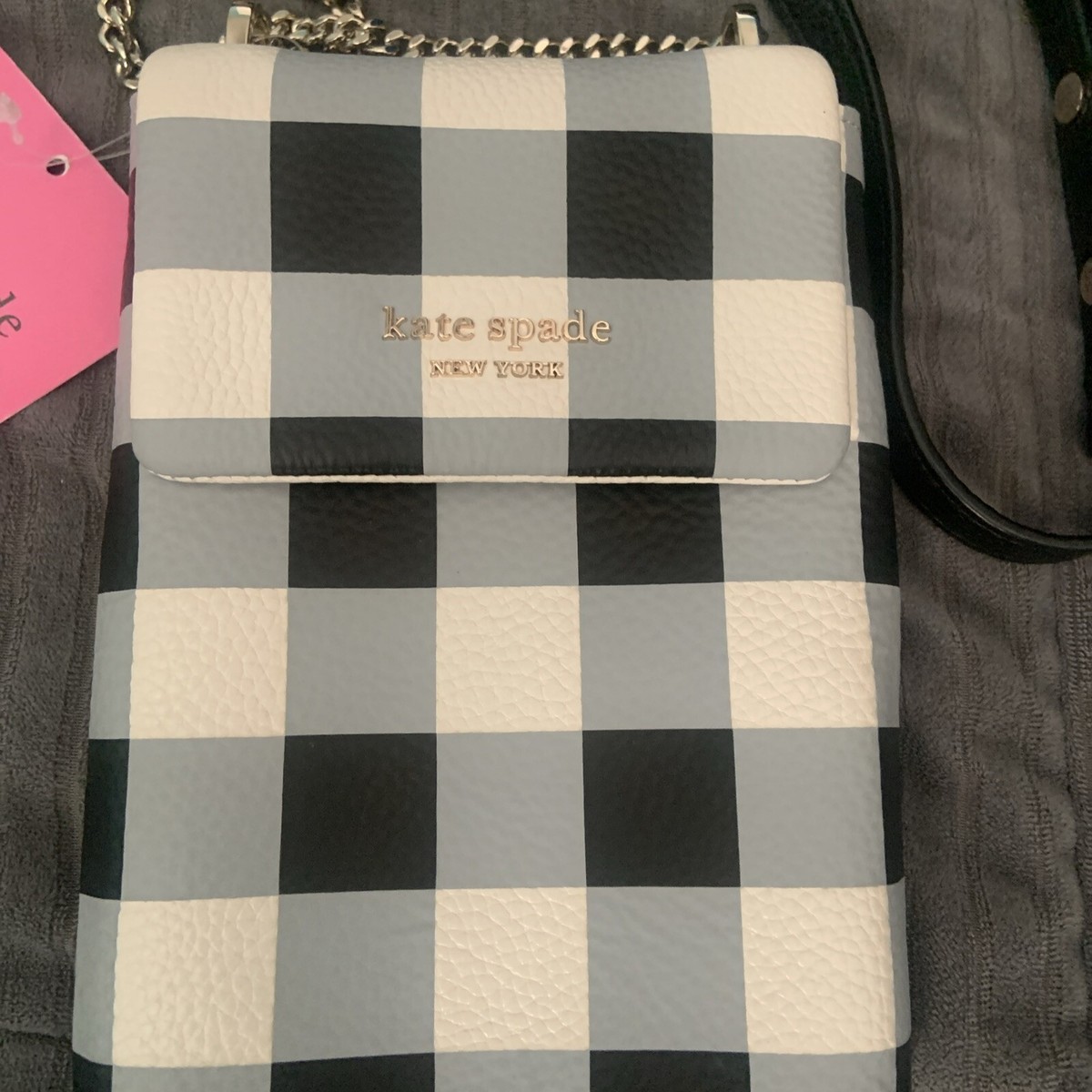 Kate Spade New York Bradley Gingham Pebbled Leather Phone