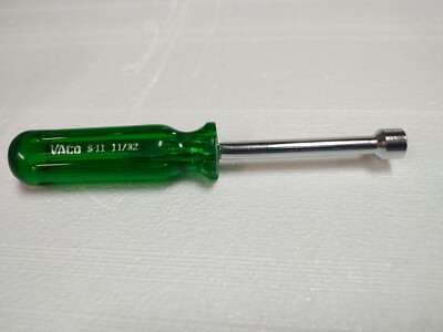 Vaco S-11 11/32 Hollow Shaft Nut Driver. Vintage, NEW / NOS. Made in the USA S11