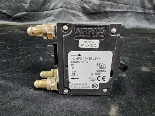 Airpax Circuit Breaker LMLHPK11-1RLS4-30406-2-V 150A 80V DC 2-Pole - Picture 4 of 4