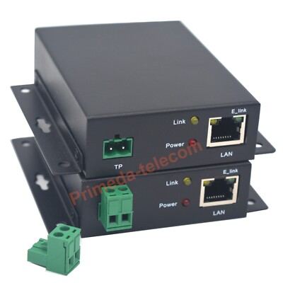 2PCS Ethernet Over Twisted Pair Extender Up To 1Km Ethernet to Telephone line