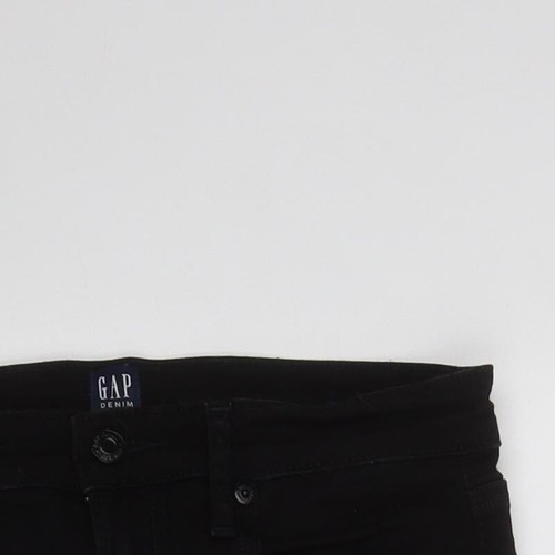 Pantalones de mezclilla ajustados para mujer Gap negros algodón talla 38 in L27 con cremallera delgada - Imagen 4 de 12