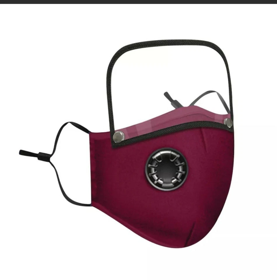 4PCs Kids Washable Reusable Face Mask With Filter And Detachable Eye Shield - Image 3 of 4