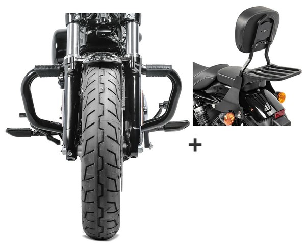 SturzbüGel + Sissybar SB1 FüR Harley Sportster 1200 T Superlow 14-20-image