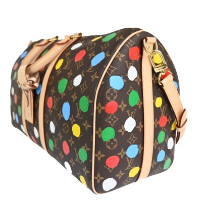 LOUIS VUITTON LV x YK Keepall Bandouliere 45 Bag Monogram Dots  