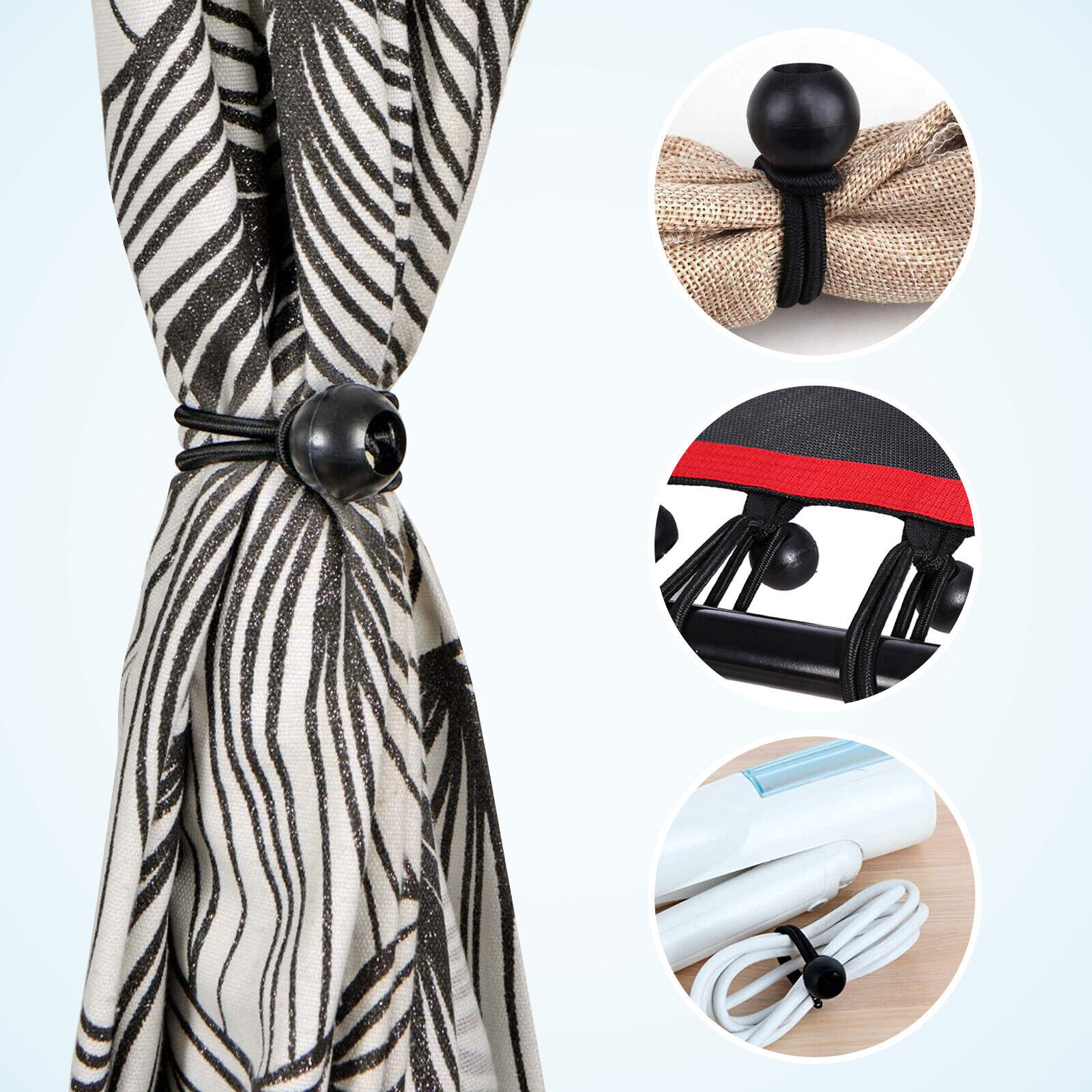 100 pcs 6" / 9" Black Ball Bungee Bungie Cord Heavy Duty Canopy Tarp Tie Downs eBay