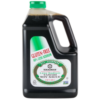 Kikkoman 1/2 Gallon Less Sodium Gluten Free Tamari Soy Sauce 