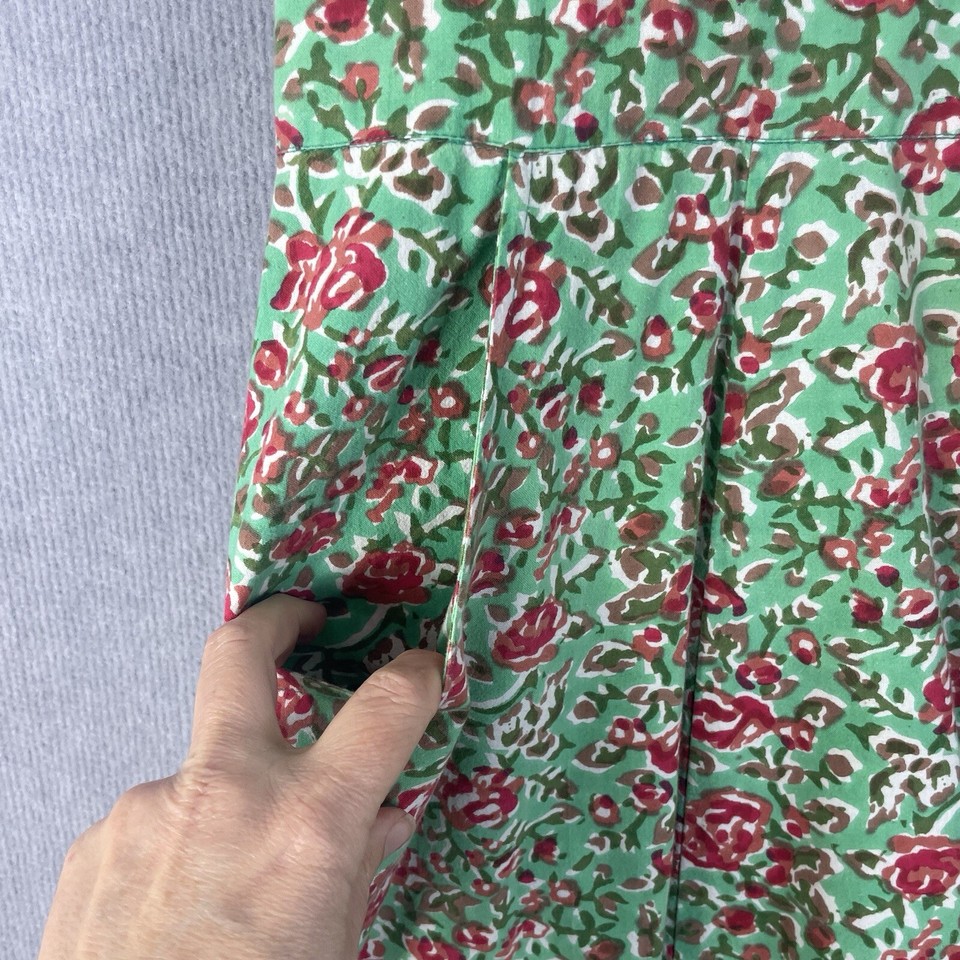 Karma East Dress Womens Size XL Green Floral Cross Front Pockets eBay