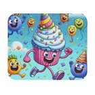 Mouse Pad (Rectangle) Cupcake on the Run Bright Funny Design 2, Gift