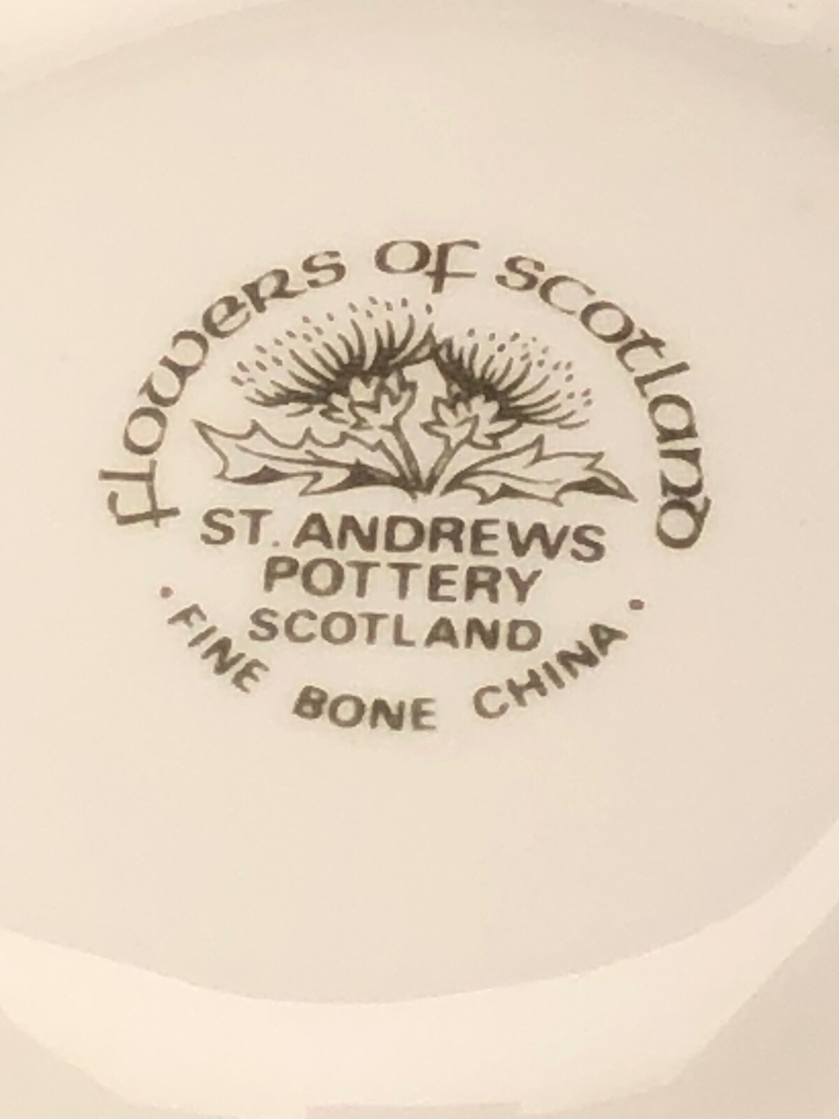 Vtg Flowers Of Scotland Ashtray St. Andrews Pottery Fine Bone China