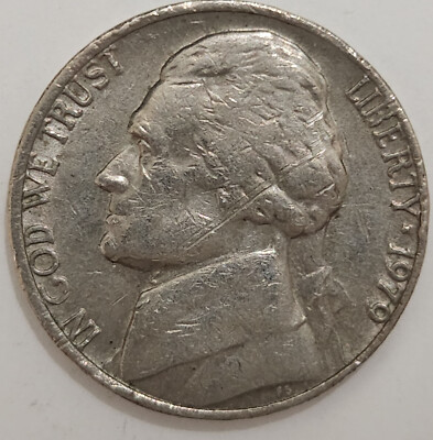 1) SINGLE 1979 No Mint Mark USA NICKEL 5 CENT US COIN JEFFERSON