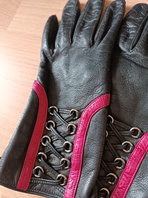 Handmade leather gloves Italy 7 Corsage Andriano Neapel Handschuhe Echtleder