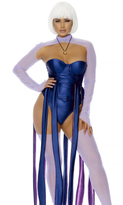 SALE Sexy Forplay Water Witchin Blue Underwire Corset Bodysuit Costume 552912