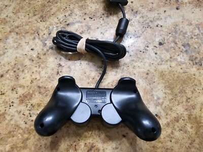 Sony PS2 BLACK Wired Controller OEM DualShock PlayStation 2