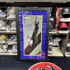 Bryan Trottier Autographed 24x14 Frame New York Islanders Stat Inscribed Steiner